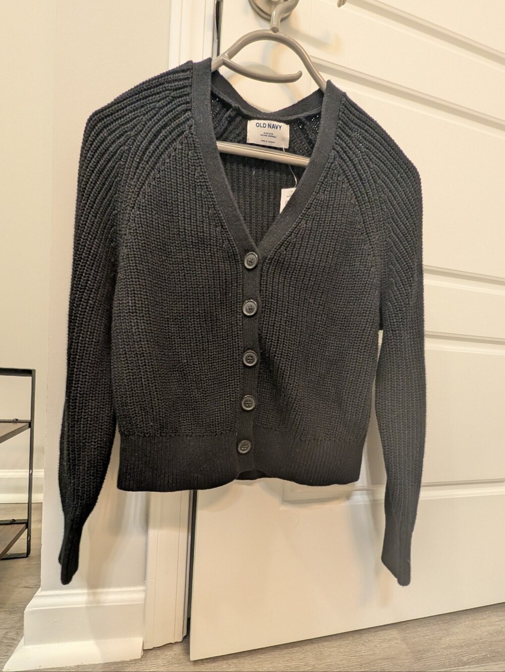 Old Navy Black Cardigan, Brand New, Size Petite Small (Fits Regular Small)